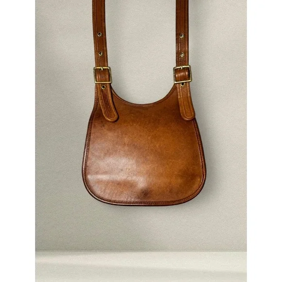 Coach Faiths Legacy Saddle Bag 9949 Brown Leather Made USA Vintage Cross Body - Picture 3 of 11